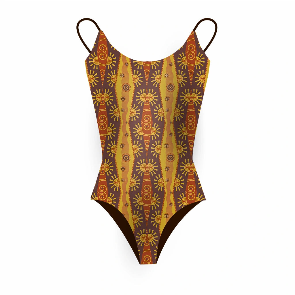 Womens Nanue Reversible High Performance One-Piece Swimsuit Nature
